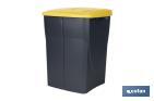 Yellow recycling bin | Suitable for recycling plastics and packaging materials | Available in three different capacities and sizes - Cofan