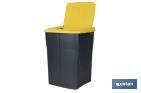 Cubo de basura amarillo para reciclar plásticos y envases | Tres medidas y capacidades diferentes - Cofan