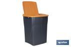 Orange recycling bin | Suitable for recycling organic waste | Available in three different capacities and sizes - Cofan