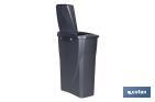 Grey recycling bin | Suitable for recycling organic waste | Available in three different capacities and sizes - Cofan