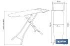 Table à repasser Modèle Cesena 120 x 38 cm (Mod. 3) - Cofan