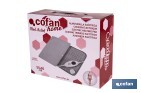 Almofada Elétrica Térmica Cinza | Dois tamanhos para escolher | Com 6 Níveis de Calor - Cofan