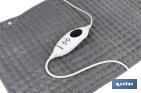 Grey electric heating pad | Size: 65 x 38cm | 6 heat settings - Cofan