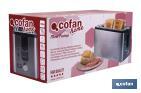 Grille-pain avec 2 larges rainures | Grille-pain Anti-empreinte | Il inclut un Écran Numérique et Minuterie - Cofan