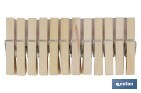 Wooden clothes pegs | Pack of 24 pieces | High quality | Size: 7cm in length | Multi-purpose clothes pegs - Cofan
