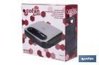 Appareil à croque-monsieur | Revêtement antiadhésif | Compartiments pour 2 sandwichs | Puissance : 750 W | Dimensions : 23,7 x 23,3 x 9 cm - Cofan