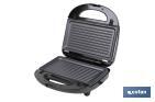 Sandwichera multiusos | Placas intercambiables para grill, gofres y sándwiches | Revestimiento antiadherente | Potencia: 750 W - Cofan