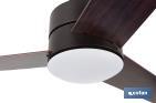 Ventilador de techo en madera con 3 aspas y luz led | Motor DC (bajo consumo) y potencia de 55 W - Cofan