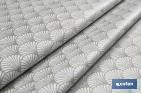 Mantel redondo antimanchas confeccionado en Jacquard con tejido resinado | Diseño de arcos verdes | Materiales: 50% algodón y 50% poliéster | Diferentes medidas - Cofan