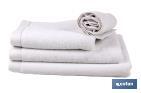 Toalla de ducha en Color Blanco | Modelo Paloma | 100% algodón | Gramaje 580 g/m² | Medidas 70 x 140 cm - Cofan