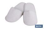 Bath slippers | Paloma Model | White | 100% cotton | Weight: 1,000g/m2 | Size: M or L - Cofan