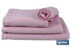 Asciugamano da bagno | Modello Flor | Rosa chiaro | 100% cotone | Grammatura: 580 g/m² | Dimensioni: 100 x 150 cm - Cofan