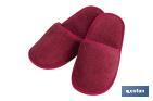 Chaussons de bain | Modèle Paris | Couleur Bordeaux | 100 % Coton | Grammage 500 g/m² | Taille M ou L - Cofan