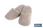 Chaussons de bain | Modèle Abisinia | Couleur Beige | 100 % Coton | Grammage 500 g/m² | Taille M ou L - Cofan