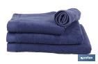 Serviette d'invité | Modèle Marin | Couleur Bleu Marine | 100 % Coton | Grammage 580 g/m² | Dimensions 30 x 50 cm - Cofan