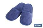 Bath slippers | Marín Model | Navy blue | 100% cotton | Weight: 500g/m² | Size: M or L - Cofan