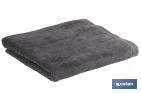 Drap de bain | Modèle Piedra | Couleur Gris Anthracite | 100 % coton | Grammage 580 g/m² | Dimensions 100 x 150 cm - Cofan