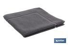 Tapis de salle de bain | Modèle Piedra | Couleur Gris Anthracite | 100 % coton | Grammage 1000 g/m² | Dimensions 60 x 60 cm - Cofan