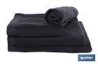 Bath towel | Brillante Model | Black | 100% cotton | Weight: 580g/m2 | Size: 70 x 140cm - Cofan