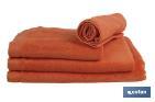 Bath towel | Amanecer Model | Orange | 100% cotton | Weight: 580g/m2 | Size: 70 x 140cm - Cofan