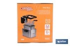Friteuse Électrique | Modèle Riaza | Fabriqué en Acier Inoxydable Brossé | 2000 W | Capacité 3 L - Cofan