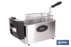 Friteuse Électrique | Modèle Riaza | Fabriqué en Acier Inoxydable Brossé | 2000 W | Capacité 3 L - Cofan