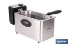 Friteuse Électrique | Modèle Riaza | Fabriqué en Acier Inoxydable Brossé | 2000 W | Capacité 3 L - Cofan