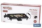 Electric grill pan | Baikal Model | Non-stick aluminium plate | Power: 2,000W | Size: 45 x 25 x 7cm - Cofan