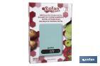 Balance de cuisine numérique disponible en 3 couleurs | Écran LED | 4 capteurs de haute précision - Cofan