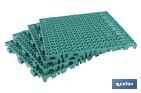 Zerbino alveolare | Set da 4 unità | Colore: verde, blu, grigio scuro o chiaro | Materiale: PVC | Dimensioni: 33 x 33 x 2 cm - Cofan