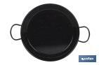Enamelled steel paella pan special for induction hobs | Traditional format | Design with two handles - Cofan