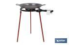 Set of paella pan + burner + stand | Polished steel paella pan included | Complete pack - Cofan