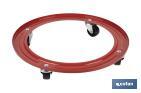 4 WHEEL GAS CYLINDER TROLLEY | METALLIC BASE | RESISTS UP TO 50KG | RED GAS CYLINDER STAND