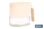 Azucarero o salero de vidrio 380 ml con tapa | Cucharilla incluida | Adecuada para azúcar, sal, café, especias - Cofan