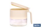 Azucarero o salero de vidrio 380 ml con tapa | Cucharilla incluida | Adecuada para azúcar, sal, café, especias - Cofan