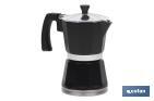 Moka pot | Black | Aluminium | For induction hobs - Cofan