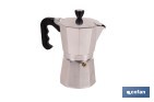 Cafetera italiana inducción | Material: aluminio | Mangos de nylon | Apta para todo tipo de fuegos | Disponible en diferentes capacidades - Cofan