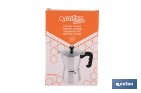 Cafetera italiana inducción | Material: aluminio | Mangos de nylon | Apta para todo tipo de fuegos | Disponible en diferentes capacidades - Cofan