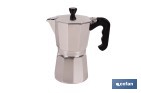 Cafetera italiana inducción | Material: aluminio | Mangos de nylon | Apta para todo tipo de fuegos | Disponible en diferentes capacidades - Cofan
