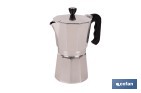 Cafetera italiana inducción | Material: aluminio | Mangos de nylon | Apta para todo tipo de fuegos | Disponible en diferentes capacidades - Cofan