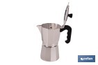 Cafetera italiana inducción | Material: aluminio | Mangos de nylon | Apta para todo tipo de fuegos | Disponible en diferentes capacidades - Cofan