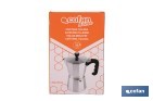 Cafetera italiana inducción | Material: aluminio | Mangos de nylon | Apta para todo tipo de fuegos | Disponible en diferentes capacidades - Cofan
