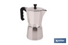 Cafetera italiana inducción | Material: aluminio | Mangos de nylon | Apta para todo tipo de fuegos | Disponible en diferentes capacidades - Cofan