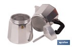 Cafetera italiana inducción | Material: aluminio | Mangos de nylon | Apta para todo tipo de fuegos | Disponible en diferentes capacidades - Cofan