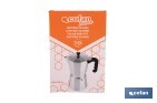 Cafetera italiana inducción | Material: aluminio | Mangos de nylon | Apta para todo tipo de fuegos | Disponible en diferentes capacidades - Cofan