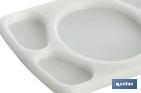 5 compartment serving platter | Size: 30 x 20 x 1.5cm | White - Cofan