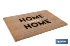  Paillasson pour intérieur avec conception Home | Fabriqué en coco floqué et polyester | Dimensions : 40 x 60 x 1,60 cm - Cofan