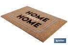  Paillasson pour intérieur avec conception Home | Fabriqué en coco floqué et polyester | Dimensions : 40 x 60 x 1,60 cm - Cofan