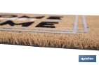  Paillasson pour intérieur avec conception Home | Fabriqué en coco floqué et polyester | Dimensions : 40 x 60 x 1,60 cm - Cofan