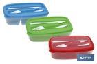 RECTANGULAR LUNCH BOX WITH CUTLERY | CAPACITY FOR 1.5 LITRES | SEVERAL COLOURS AVAILABLE